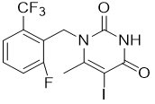 1-[2-氟-6-(三氟甲基)芐基]-5-碘-6-甲基嘧啶-2,4(1H,3H)-二酮